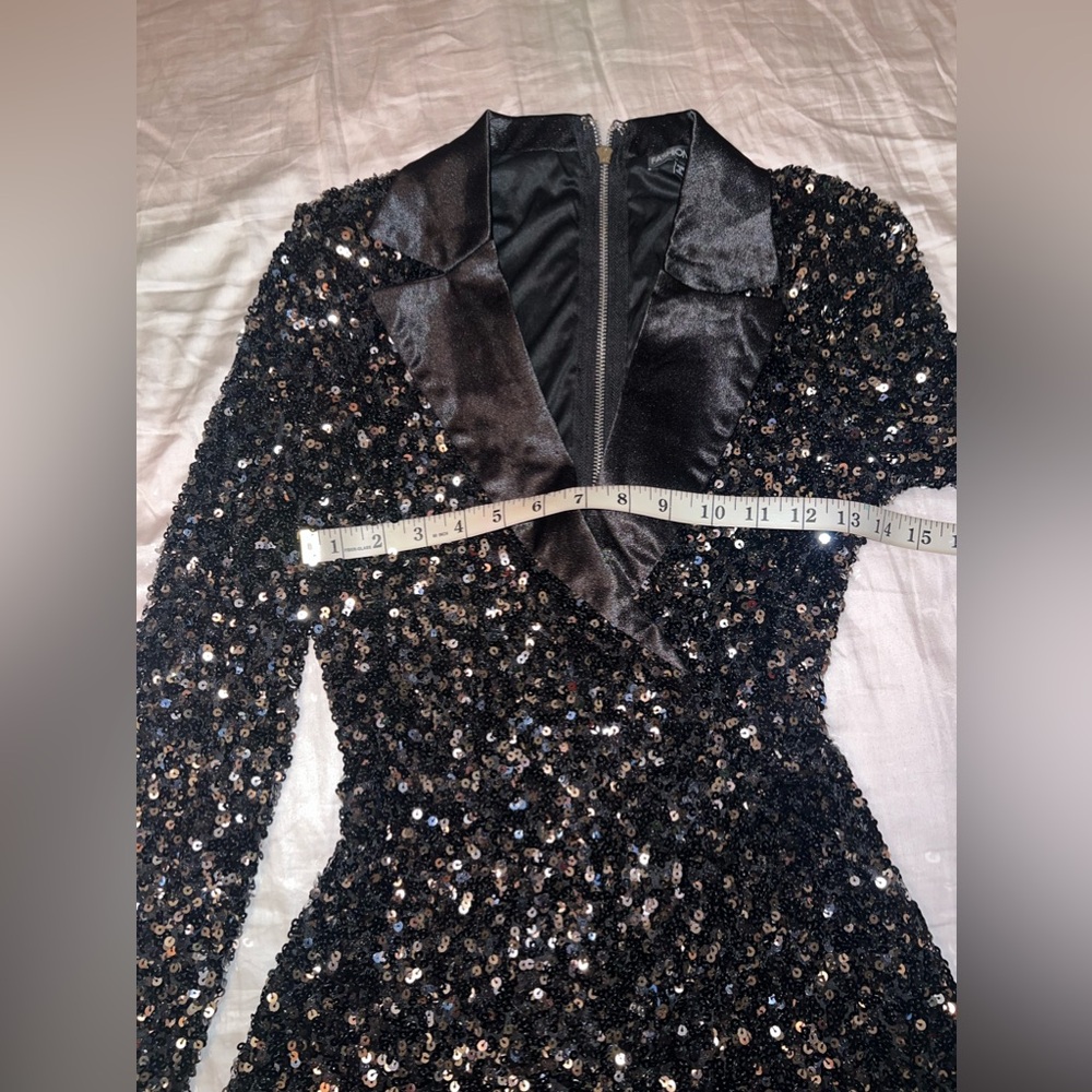 Fashion Nova NWOT Runway Style Sequin Romper - Picture 10 of 13